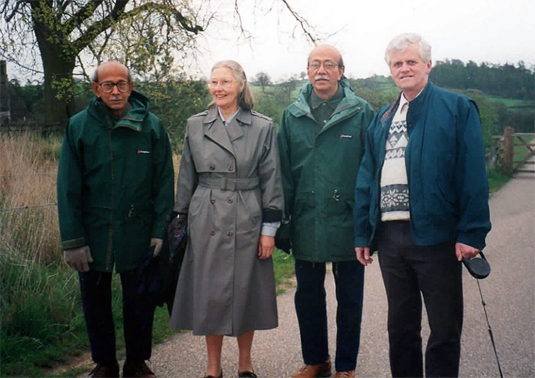 Joan, Sibu and Nisu with John Bushell